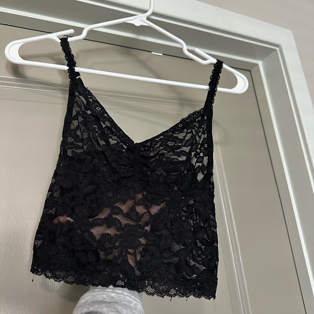 Moda International Black Lace Camisole Bralette